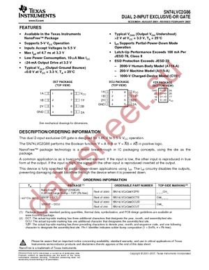 SN74LVC2G86DCTRE4 datasheet  